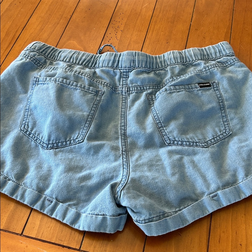 Volcom Light Blue Women's Cargo Shorts - Picture 3 of 3